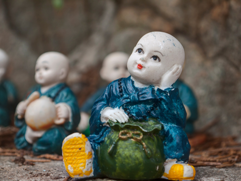Little monk figurines