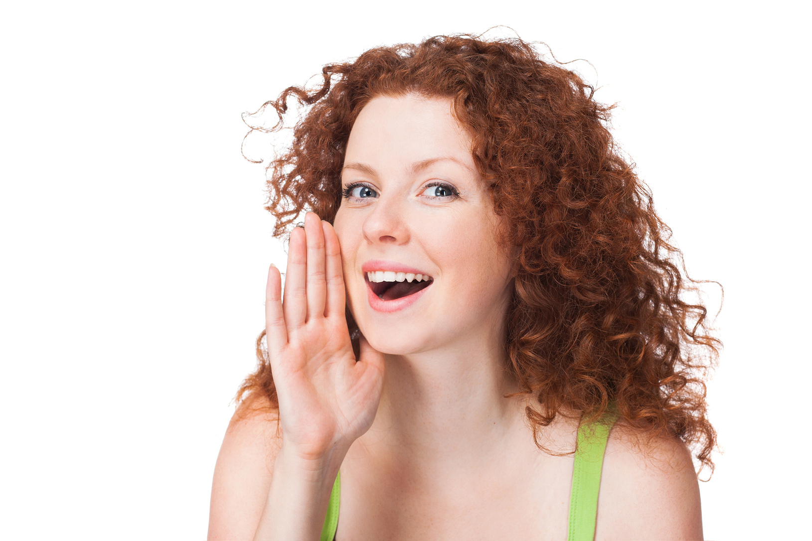 Woman says something