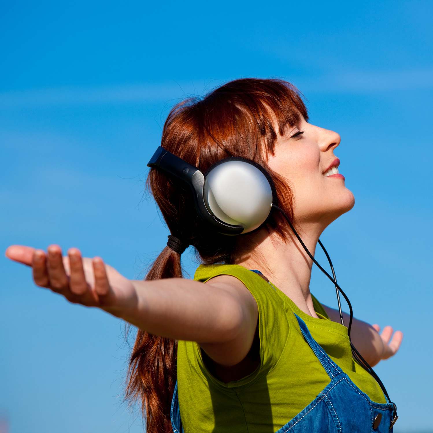 Happy Woman Listen Music